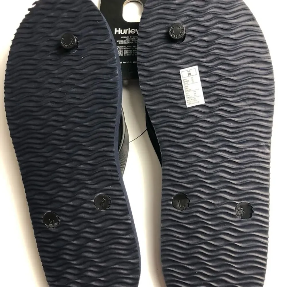 Hurley Men's Blue Gray Camo Beach Style Flip-flops  Sz  10